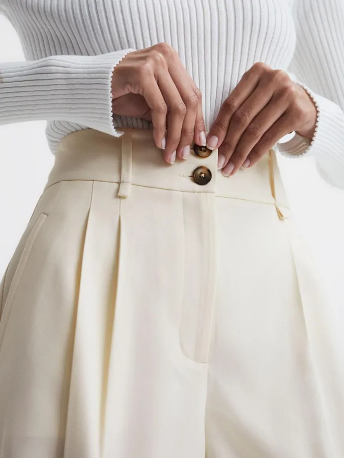 Reiss Shorts Ember Tailored Shorts Cream 8211 Women