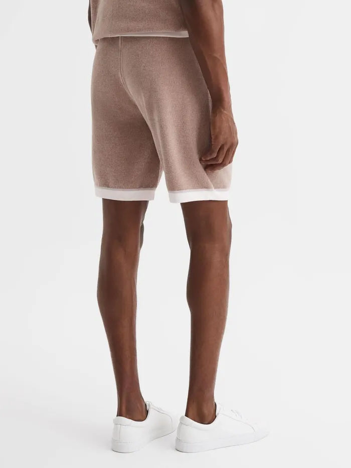 Reiss Shorts Fielder Relaxed Fit Elasticated Chenille Shorts Champagne 8211 Men
