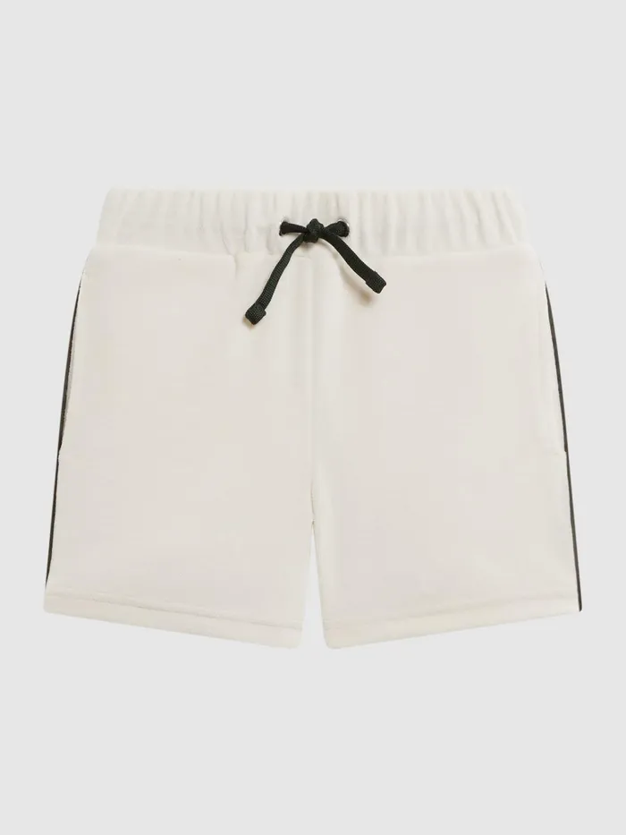 Reiss Shorts Fredericks Towelling Drawstring Shorts Ecru 8211 Children