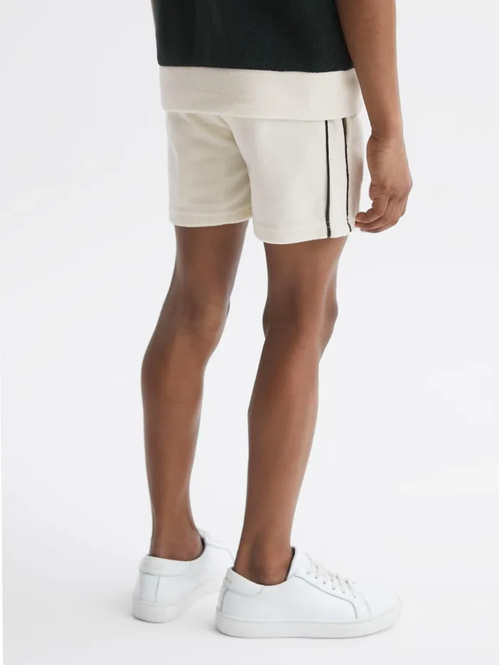 Reiss Shorts Fredericks Towelling Drawstring Shorts Ecru 8211 Children