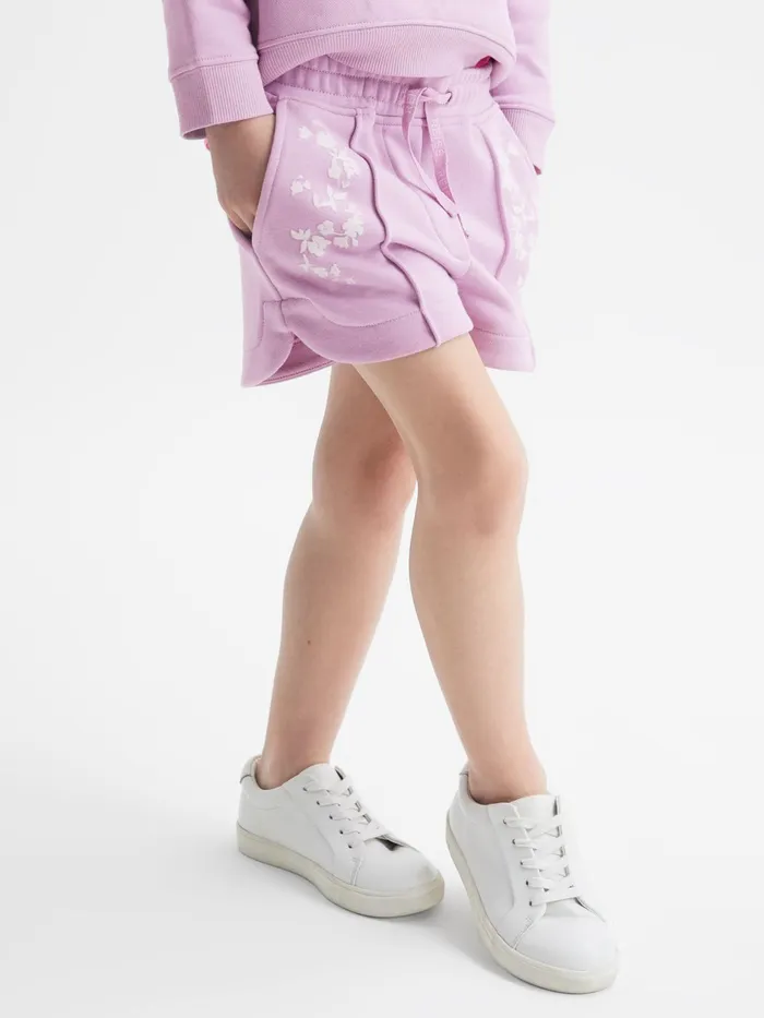 Reiss Shorts Honor Jersey Logo Shorts Lilac 8211 Children