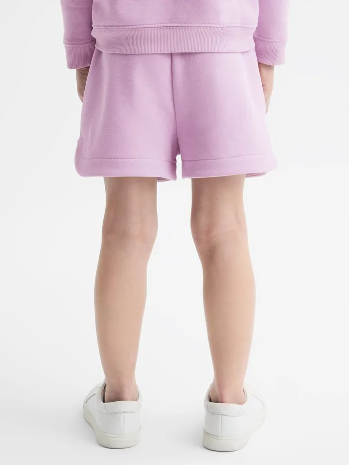 Reiss Shorts Honor Jersey Logo Shorts Lilac 8211 Children