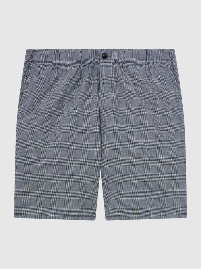 Reiss Shorts Nassau Prince Of Wales Check Elasticated Shorts Blue 8211 Men