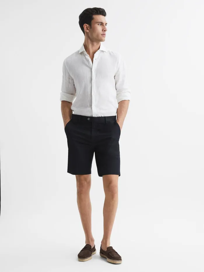 Reiss Shorts Wicket Modern Fit Chino Shorts Black 8211 Men