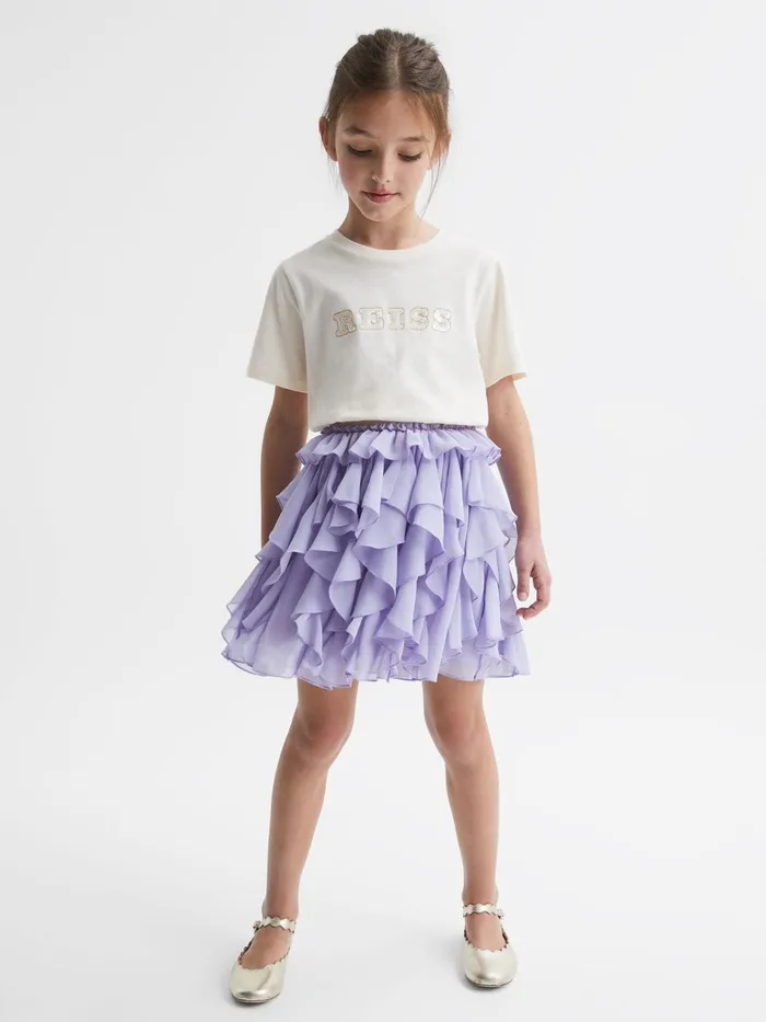 Reiss Skirts Lola Ruffle Tulle Skirt Lilac 8211 Children