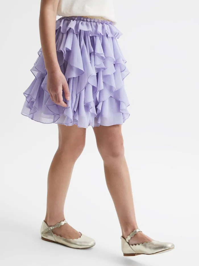Reiss Skirts Lola Ruffle Tulle Skirt Lilac 8211 Children