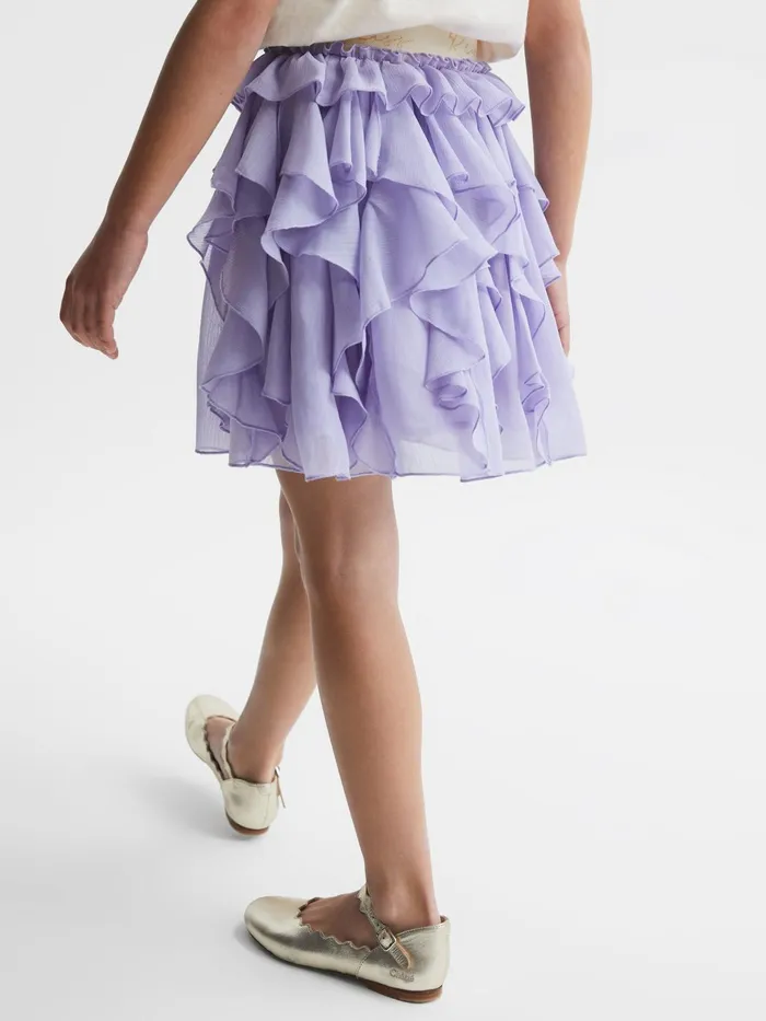 Reiss Skirts Lola Ruffle Tulle Skirt Lilac 8211 Children