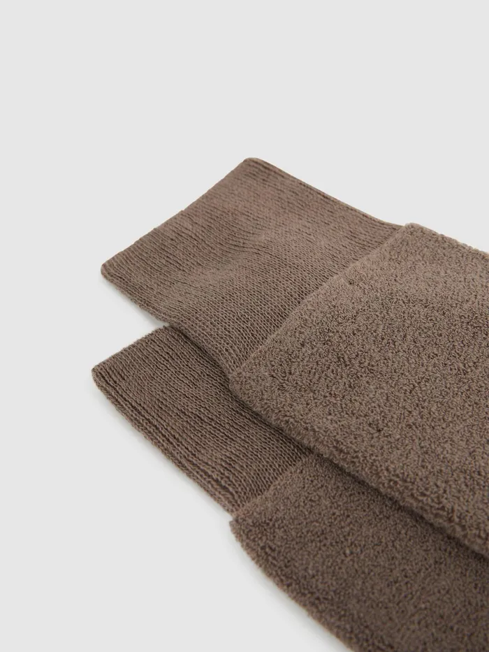 Reiss Socks and Underwear Alers Cotton Blend Terry Towelling Socks Grey Melange 8211 Men