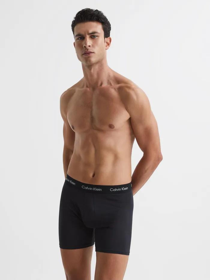 Reiss Socks and Underwear Calvin Klein Underwear 3 Pack Trunks Blue Multi 8211 Men