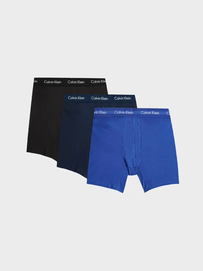 Reiss Socks and Underwear Calvin Klein Underwear 3 Pack Trunks Blue Multi 8211 Men