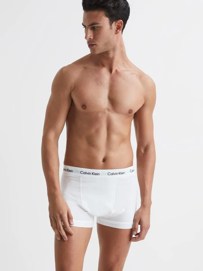 Reiss Socks and Underwear Calvin Klein Underwear 3 Pack Trunks White 8211 Men