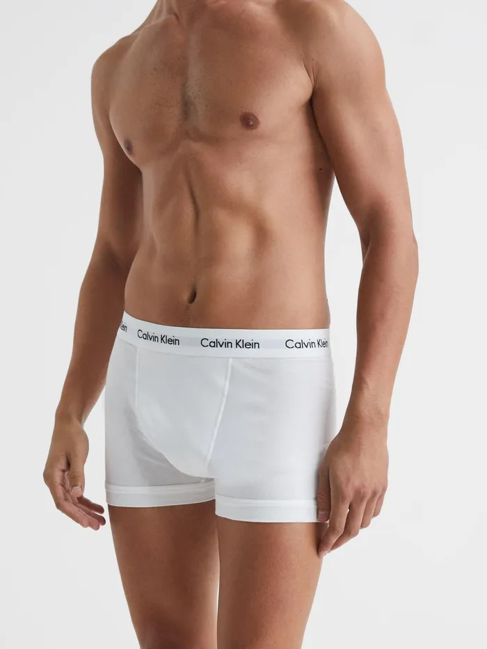 Reiss Socks and Underwear Calvin Klein Underwear 3 Pack Trunks White 8211 Men