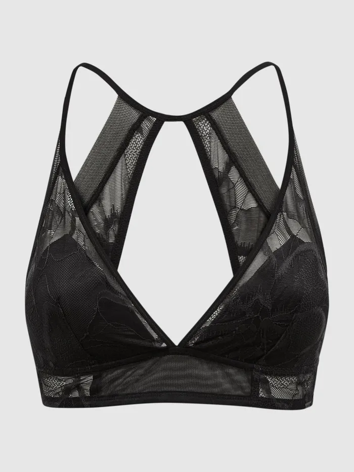 Reiss Socks and Underwear Calvin Klein Underwear Lace Halter Neck Bralette Black 8211 Women
