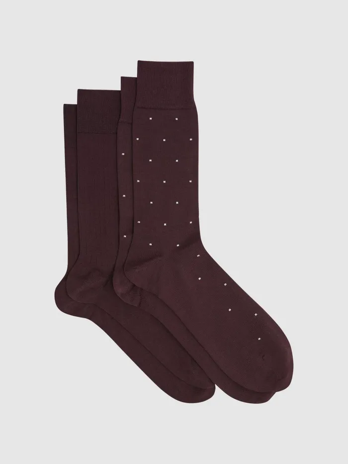 Reiss Socks and Underwear Graham 2 Pack 2 Pack Of Socks Bordeaux 8211 Men