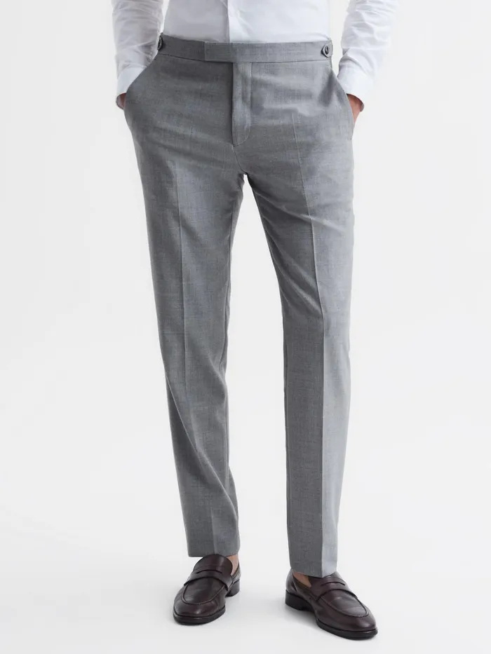 Reiss Suits and Tailoring Arrow Slim Fit Wool Blend Trousers Soft Grey 8211 Men