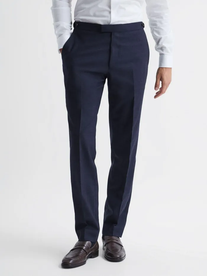 Reiss Suits and Tailoring Broadgate Prince Of Wales Check Mixer Trousers Blue 8211 Men Reiss Suits and Tailoring Broadgate Prince Of Wales Check Mixer Trousers Blue 8211 Men