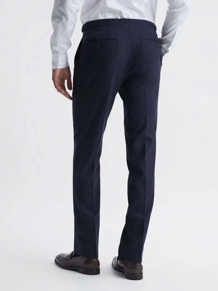 Reiss Suits and Tailoring Broadgate Prince Of Wales Check Mixer Trousers Blue 8211 Men