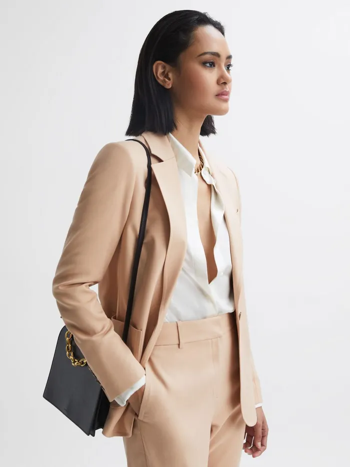Reiss Suits and Tailoring Ember Tailored Single Breasted Blazer Camel 8211 Women