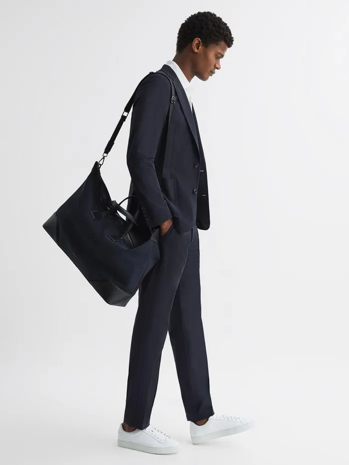 Reiss Suits and Tailoring Flip Slim Fit Drawstring Waistband Trousers Navy 8211 Men