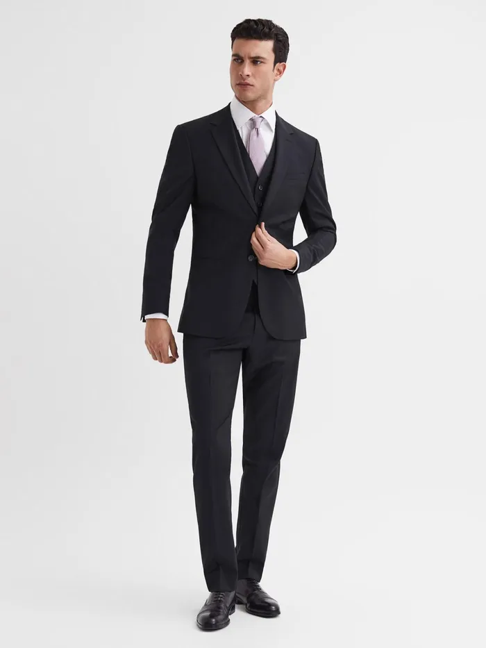 Reiss Suits and Tailoring Hope Modern Fit Travel Trousers Black 8211 Men