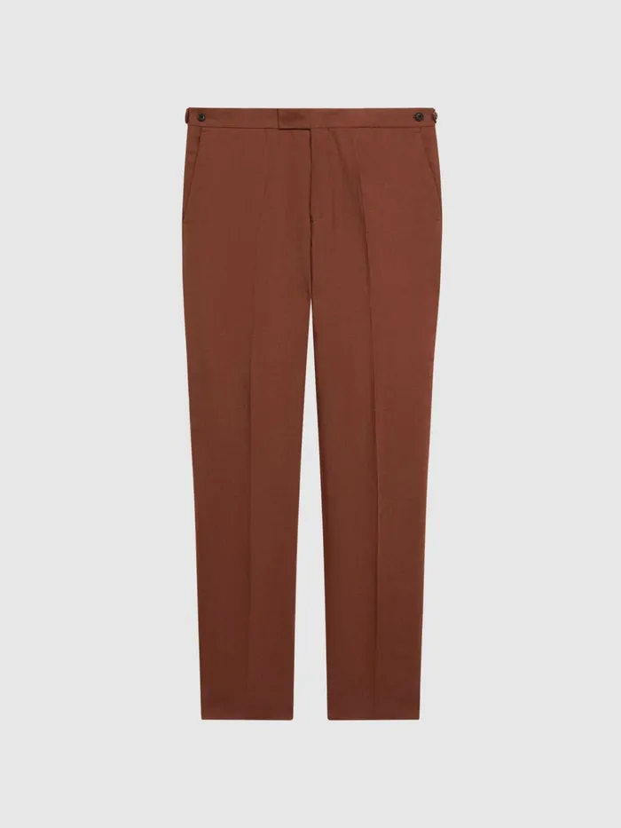 Reiss Suits and Tailoring Kin Linen Formal Trousers Airforce Blue 8211 Men