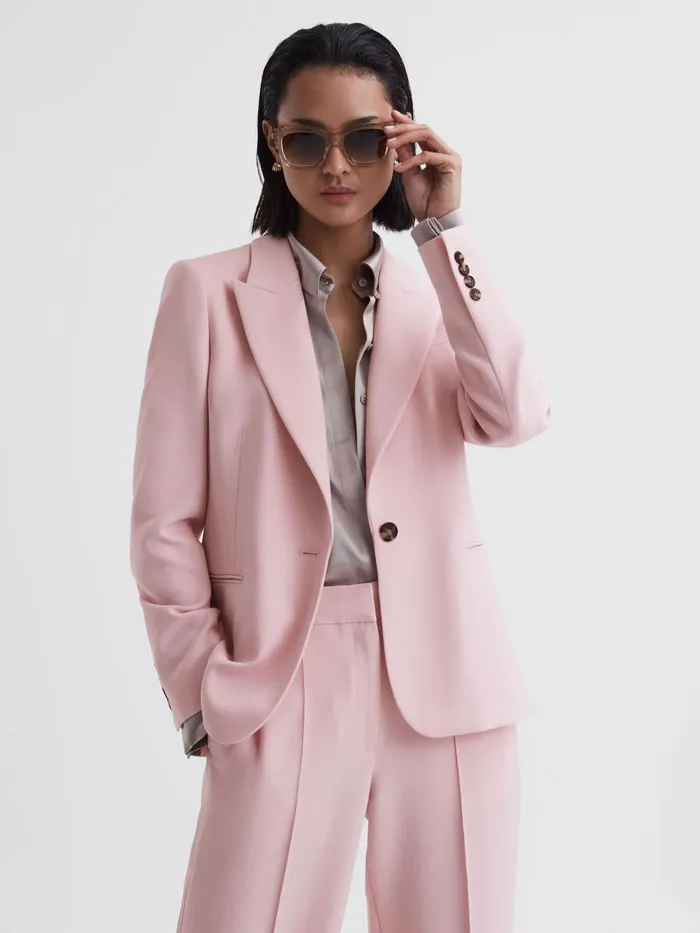 Reiss Suits and Tailoring Marina Single Breasted Blazer Pink 8211 Women