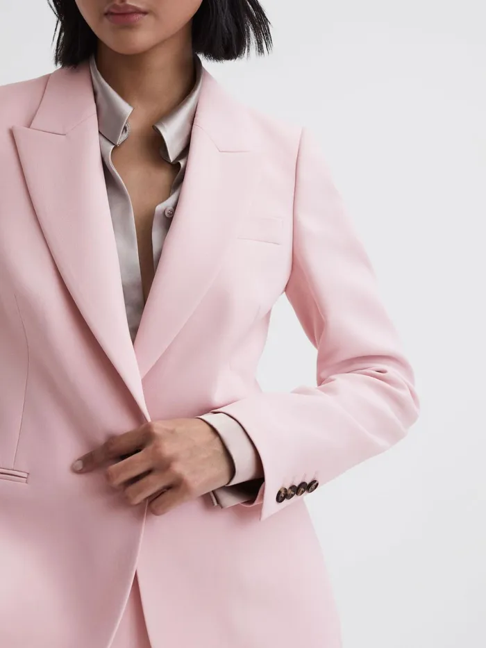 Reiss Suits and Tailoring Marina Single Breasted Blazer Pink 8211 Women
