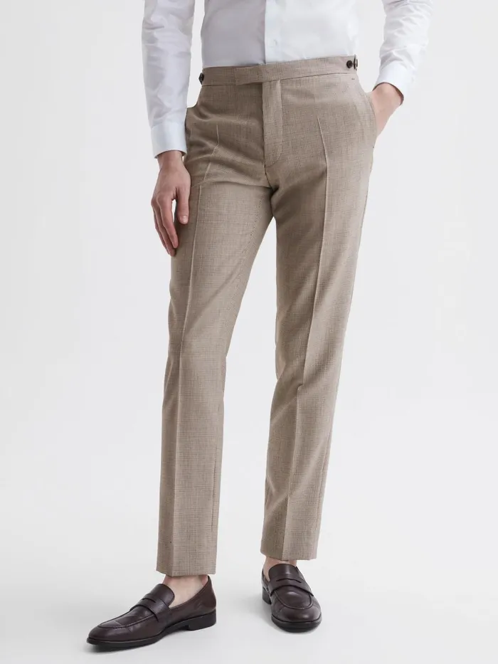 Reiss Suits and Tailoring Pew Slim Fit Wool Puppytooth Trousers Brown 8211 Men Reiss Suits and Tailoring Pew Slim Fit Wool Puppytooth Trousers Brown 8211 Men