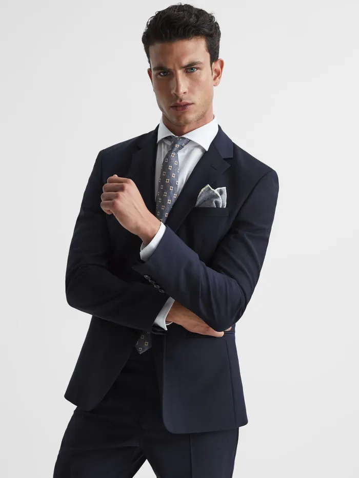 Reiss Suits and Tailoring Pray Slim Fit Single Breasted Wool Blazer Black 8211 Men