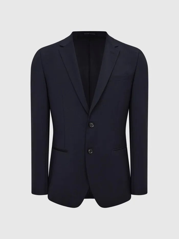 Reiss Suits and Tailoring Pray Slim Fit Single Breasted Wool Blazer Black 8211 Men