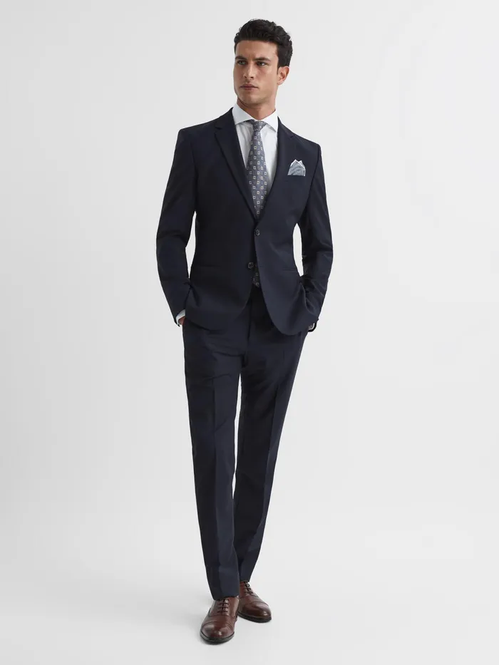 Reiss Suits and Tailoring Pray Slim Fit Single Breasted Wool Blazer Black 8211 Men