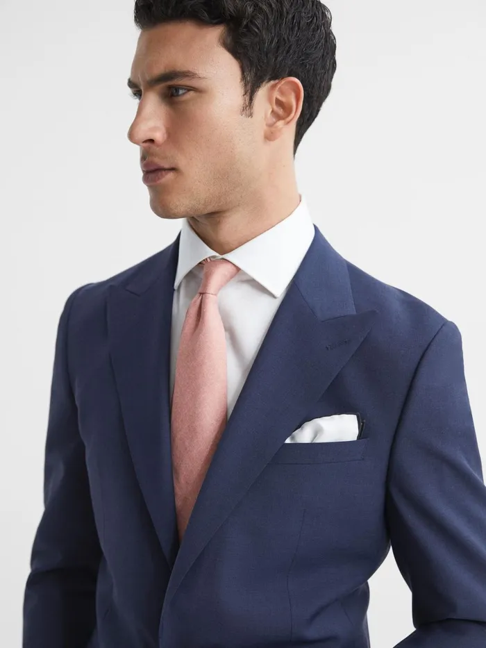 Reiss Suits and Tailoring Wish Slim Fit Single Breasted Wool Blend Blazer Bright Blue 8211 Men