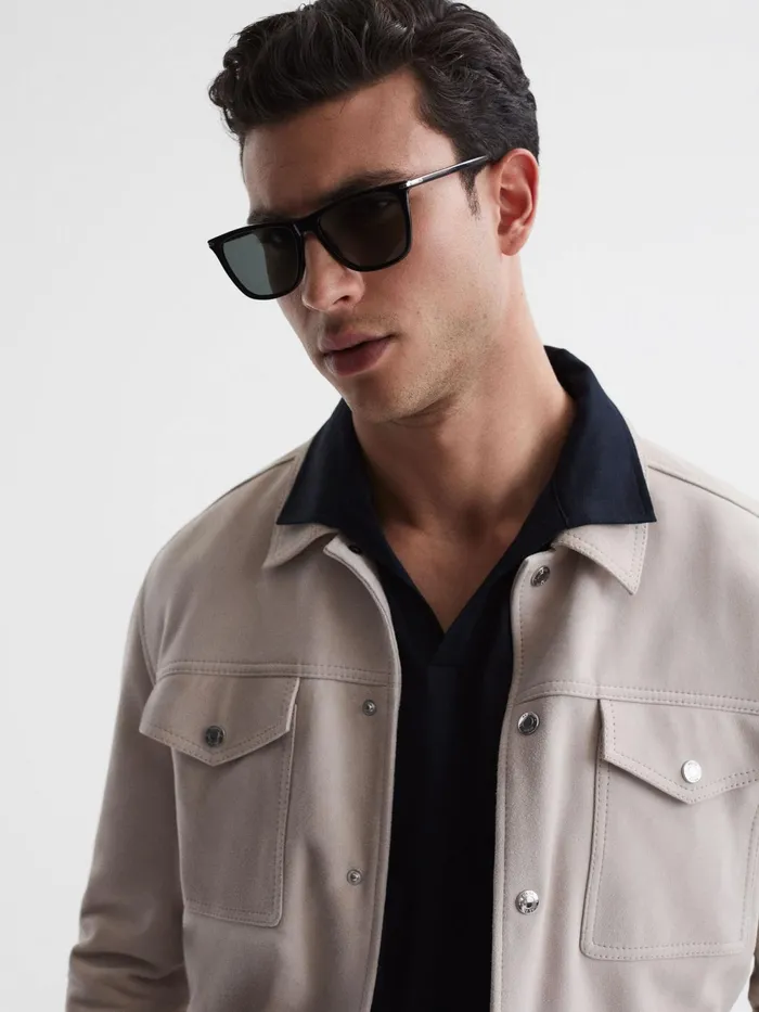 Reiss Sunglasses Blake Paige Square Acetate Frame Sunglasses Black 8211 Men