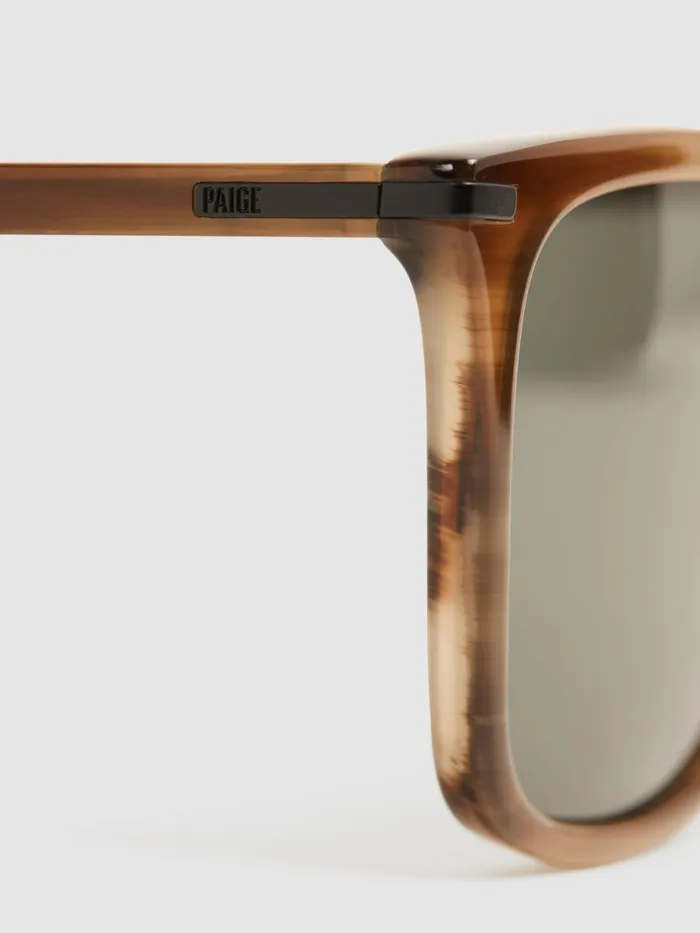 Reiss Sunglasses Blake Paige Square Acetate Frame Sunglasses Chocolate 8211 Men