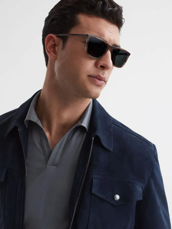Reiss Sunglasses Blake Paige Square Acetate Frame Sunglasses Chocolate 8211 Men