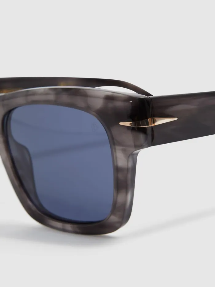 Reiss Sunglasses David Beckham Eyewear By David Beckham Squared Mottled Sunglasses Grey 8211 Men