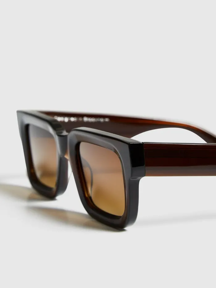 Reiss Sunglasses Five Chimi Rectangular Frame Acetate Sunglasses Brown 8211 Women