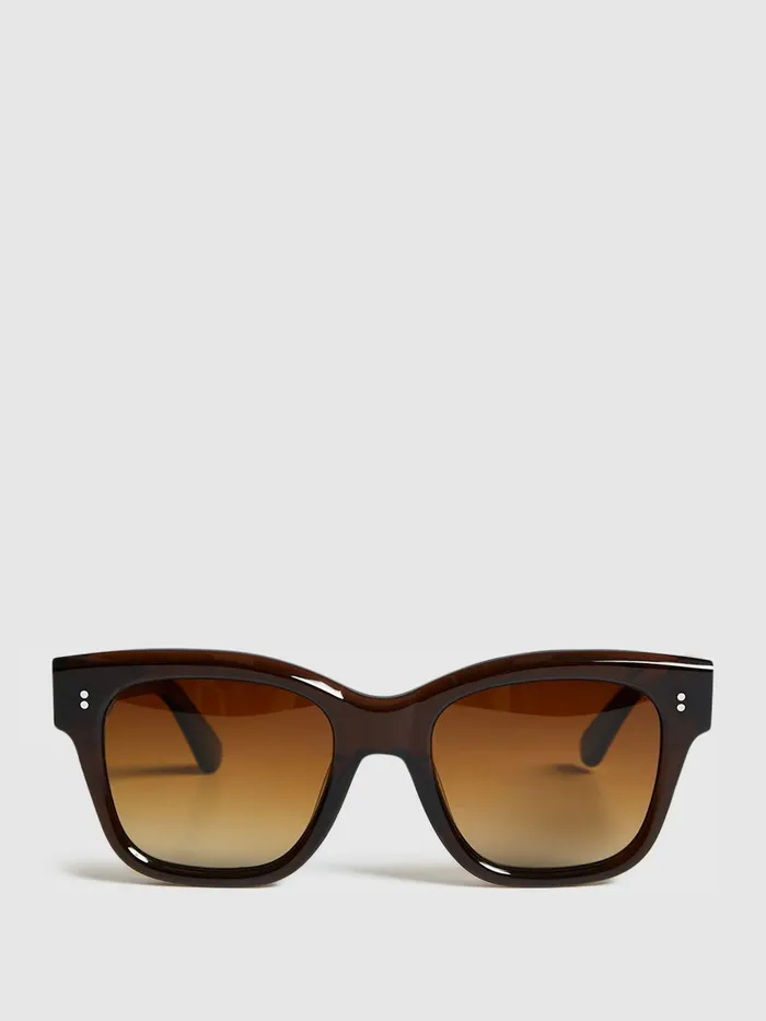 Reiss Sunglasses Seven Chimi Large Frame Acetate Sunglasses Brown 8211 Women
