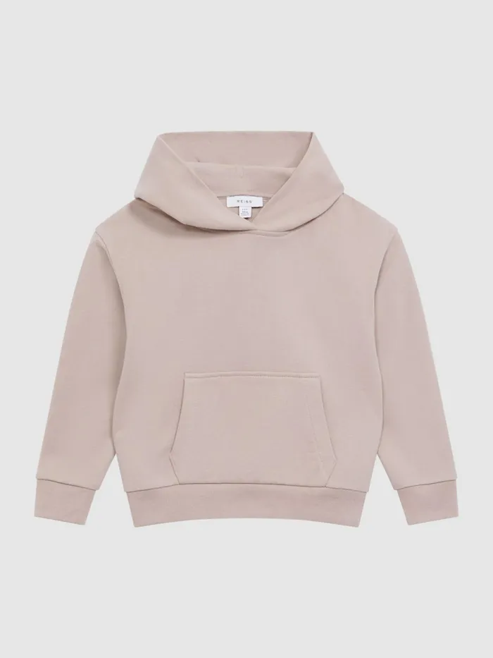 Reiss Sweats and Hoodies Alexander Oversized Cotton Jersey Hoodie Fern Green 8211 Children