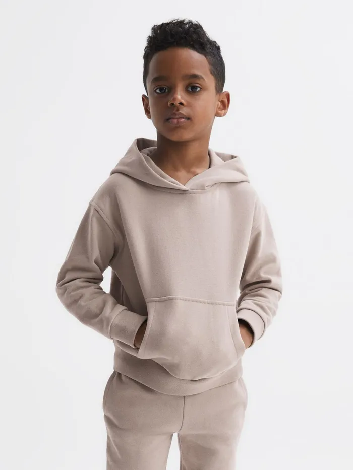 Reiss Sweats and Hoodies Alexander Oversized Cotton Jersey Hoodie Fern Green 8211 Children