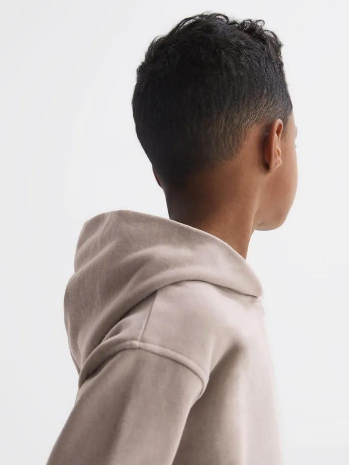 Reiss Sweats and Hoodies Alexander Oversized Cotton Jersey Hoodie Fern Green 8211 Children