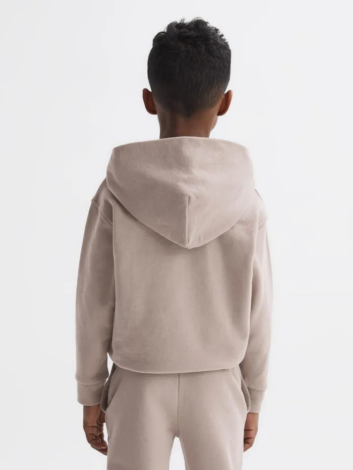 Reiss Sweats and Hoodies Alexander Oversized Cotton Jersey Hoodie Fern Green 8211 Children