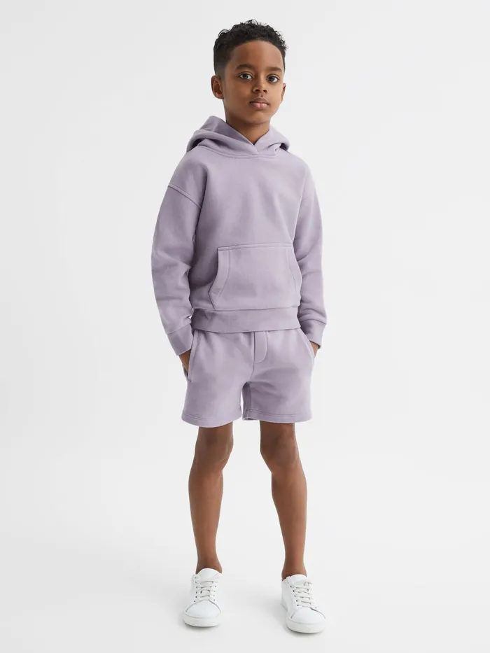 Reiss Sweats and Hoodies Alexander Oversized Cotton Jersey Hoodie Lilac 8211 Children