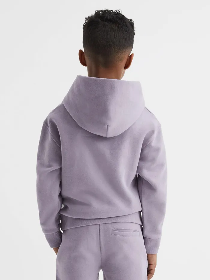 Reiss Sweats and Hoodies Alexander Oversized Cotton Jersey Hoodie Lilac 8211 Children