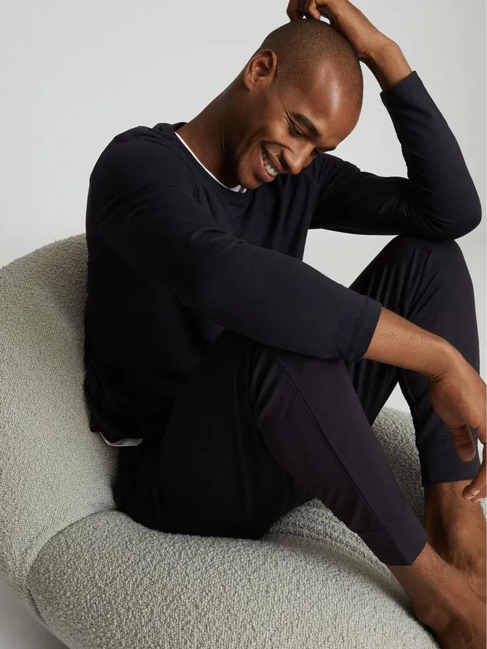 Reiss Sweats and Hoodies Armstrong Crew Neck Jersey Top Charcoal 8211 Men