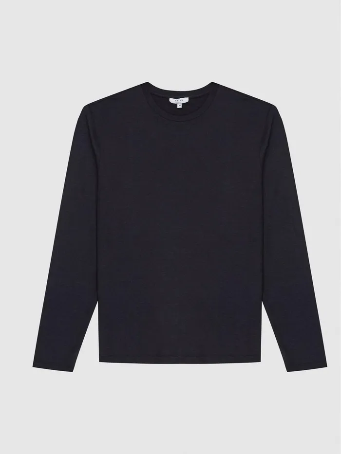 Reiss Sweats and Hoodies Armstrong Crew Neck Jersey Top Charcoal 8211 Men