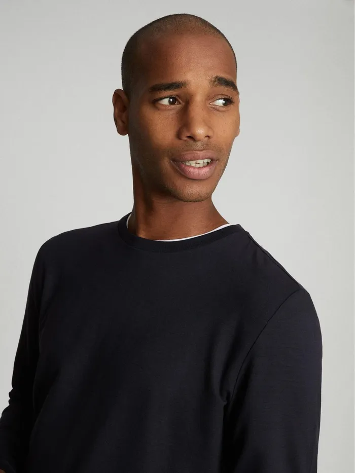 Reiss Sweats and Hoodies Armstrong Crew Neck Jersey Top Charcoal 8211 Men