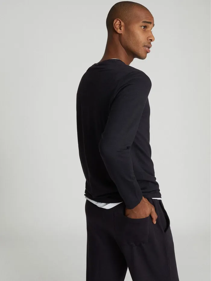 Reiss Sweats and Hoodies Armstrong Crew Neck Jersey Top Charcoal 8211 Men