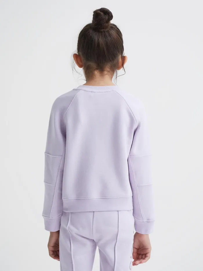 Reiss Sweats and Hoodies Bryony Sequin Crew Neck Jumper Lilac 8211 Children