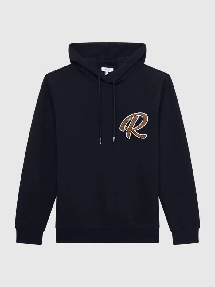 Reiss Sweats and Hoodies Fabien R Loungewear Hoodie Navy 8211 Men